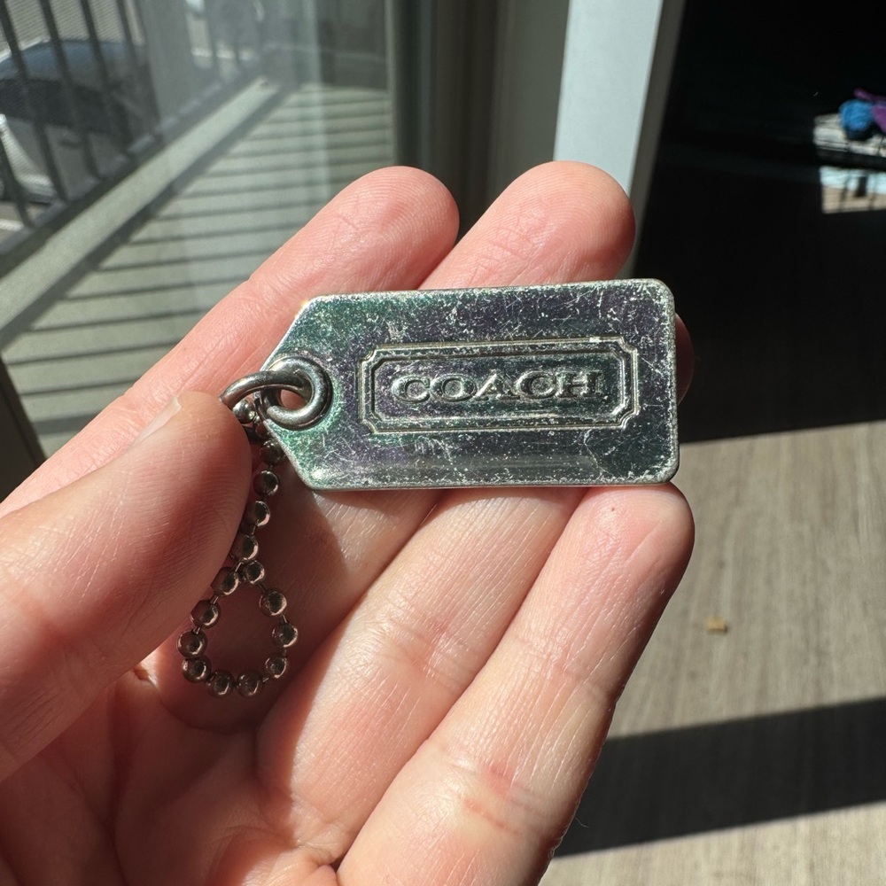 Vintage Coach Metal Hang Tag